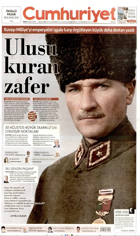 Cumhuriyet gazete manşeti