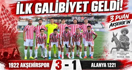 1922 Akşehirspor, Alanya 1221’i 3-1 Mağlup Etti