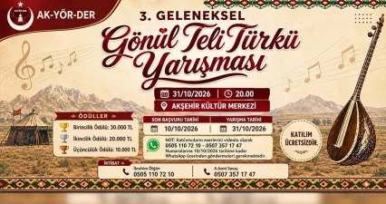 Akşehir’de Gönül Teli Türkü Yarışması 31 Ekim’de Yapılacak