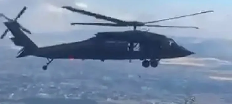 Konya’da kayalıklardan düşen kadına askeri helikopterli operasyon!